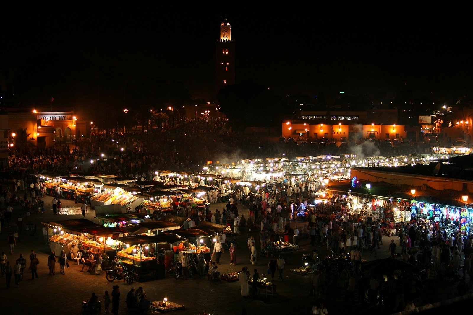 Jemaa el-Fna at Night: Marrakech’s Open-Air Food Court