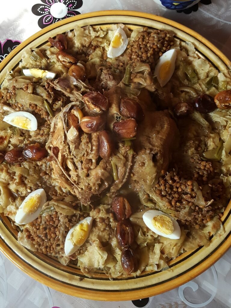 Rfissa — poulet marocain aux lentilles, plat réconfortant