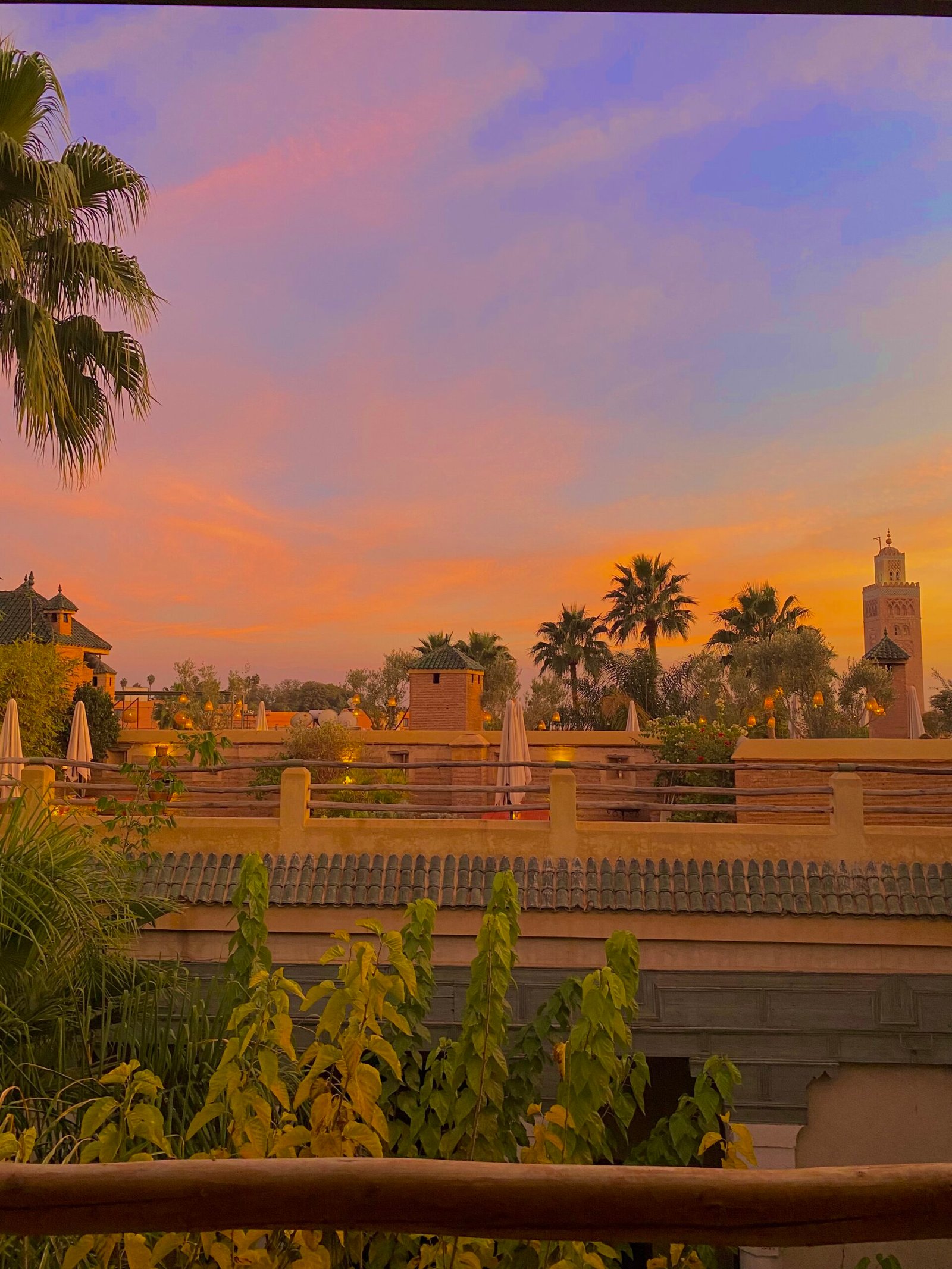 Sunset over the Marrakech medina